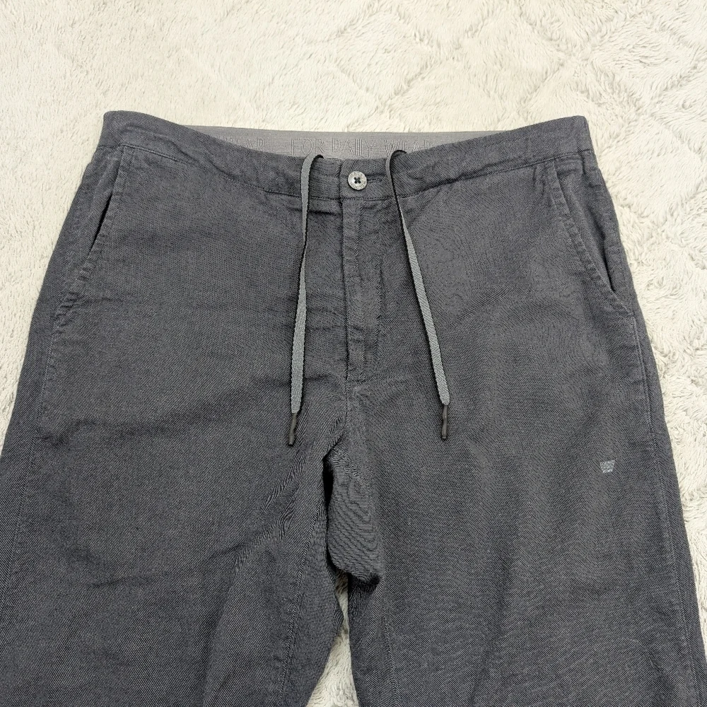 Mack Weldon Pants Mens M Gray Cotton Twill Stretch Joggers Light Performance